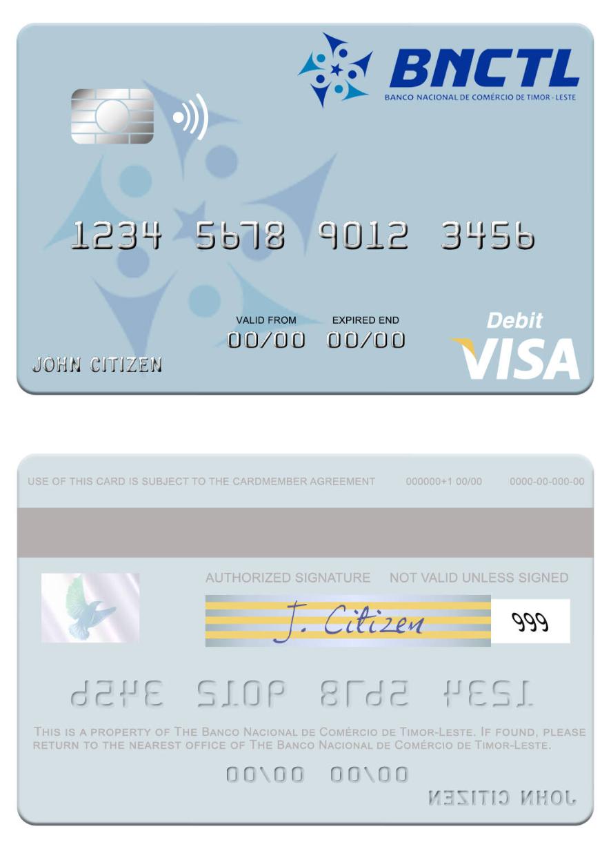 Timor-Leste Banco Nacional de Comércio de Timor-Leste visa debit card